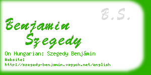 benjamin szegedy business card